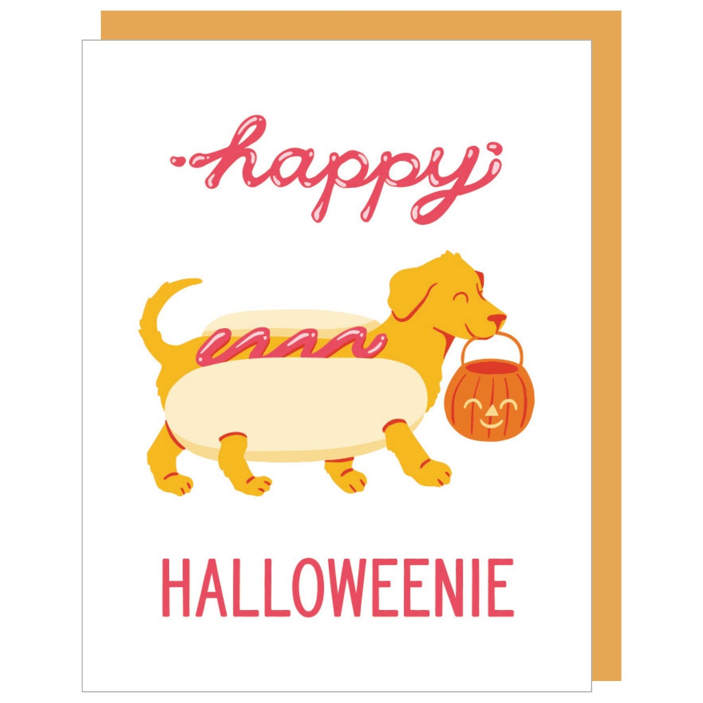 Smudge Ink - Weenie Dog Halloween Card