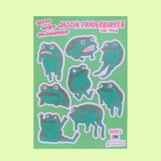 Christina Hu - Over the Garden Frog Sticker Sheet | 5"x7"