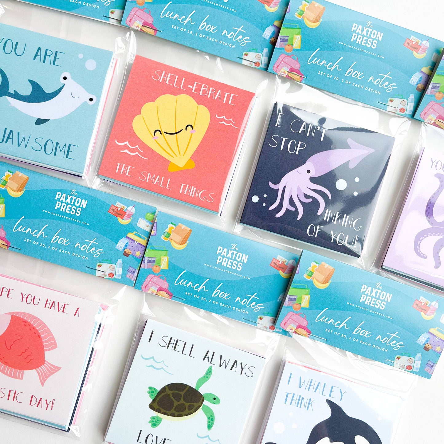 The Paxton Press - Lunch Box Notes - Sea Creatures