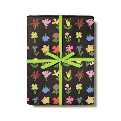 Red Cap Cards - Little Flowers wrapping paper: Rolls of 3 sheets