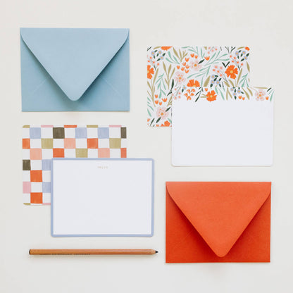 Ramona & Ruth - Check Flat Notes | Boxed Set of 6