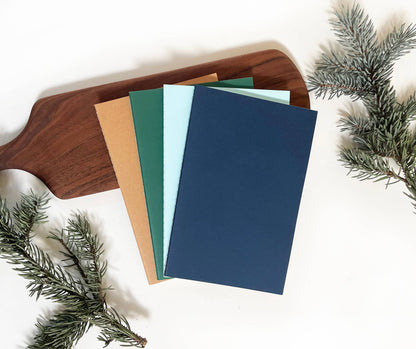 Studio Portmanteau -  A5 Medium Saddle Stitch Blank Notebooks: Kraft