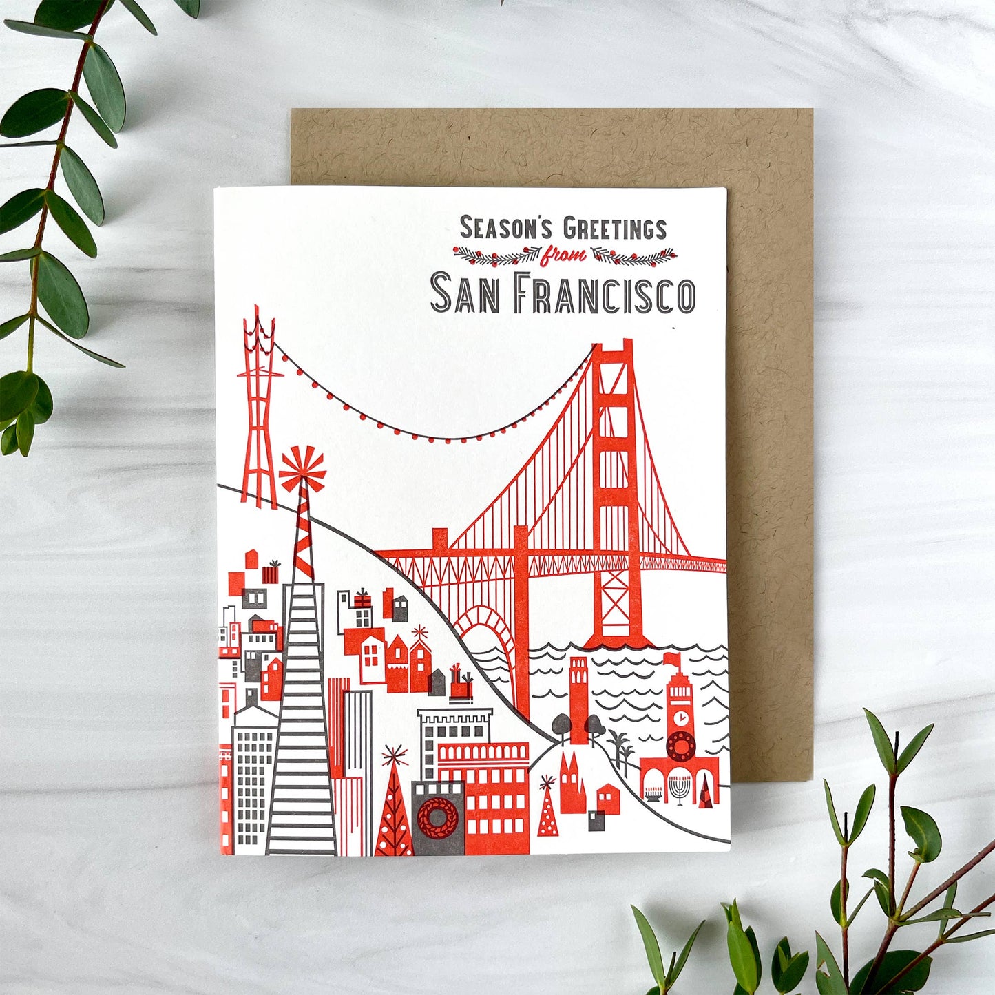 Paper Parasol Press - Season's Greetings from San Francisco Card (Box Set of 6)