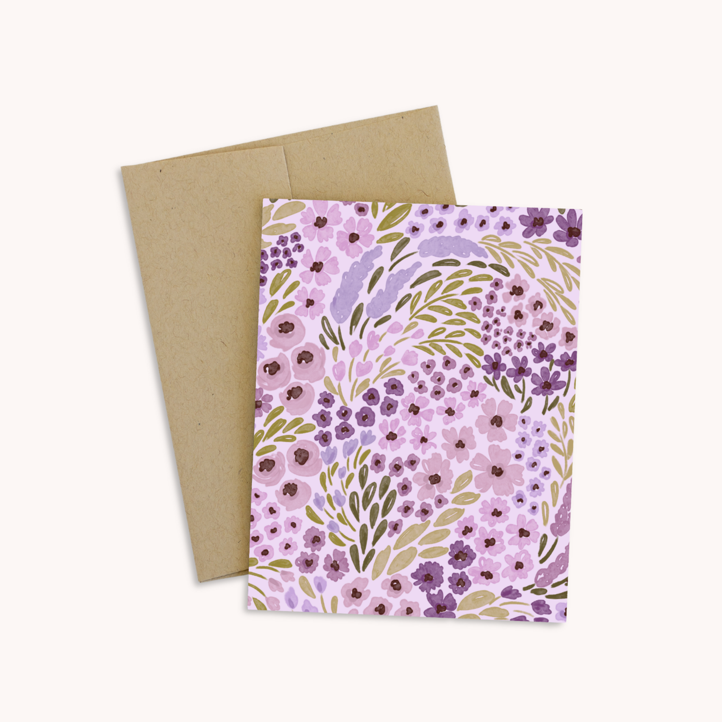 Elyse Breanne Design - Lilac Floral Greeting Card