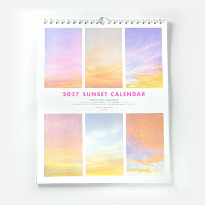 Next Chapter Studio - 2027 Risograph Wall Calendar - Sunsets