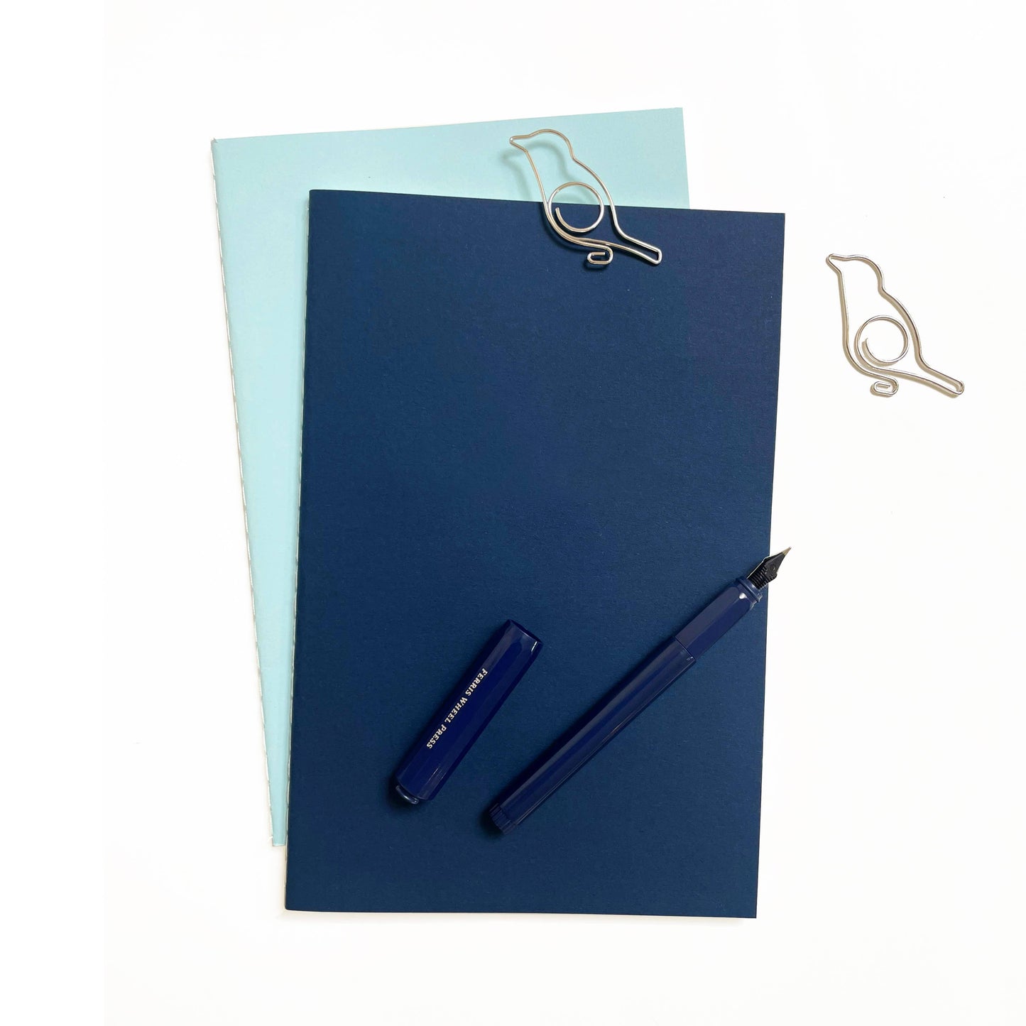 Studio Portmanteau -  A5 Medium Saddle Stitch  Blank Notebooks: White