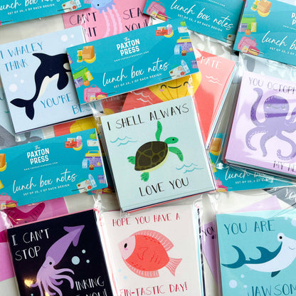 The Paxton Press - Lunch Box Notes - Sea Creatures