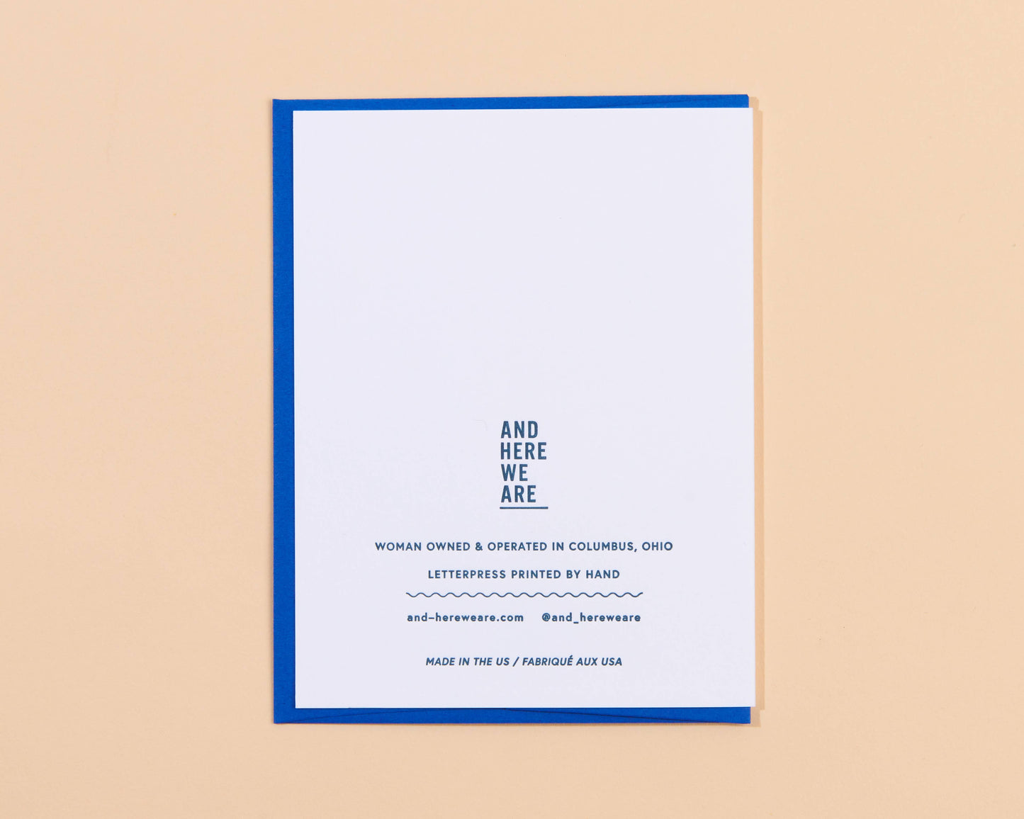 And Here We Are - So Far, So Good Anniversary Letterpress Greeting Card- Made in USA