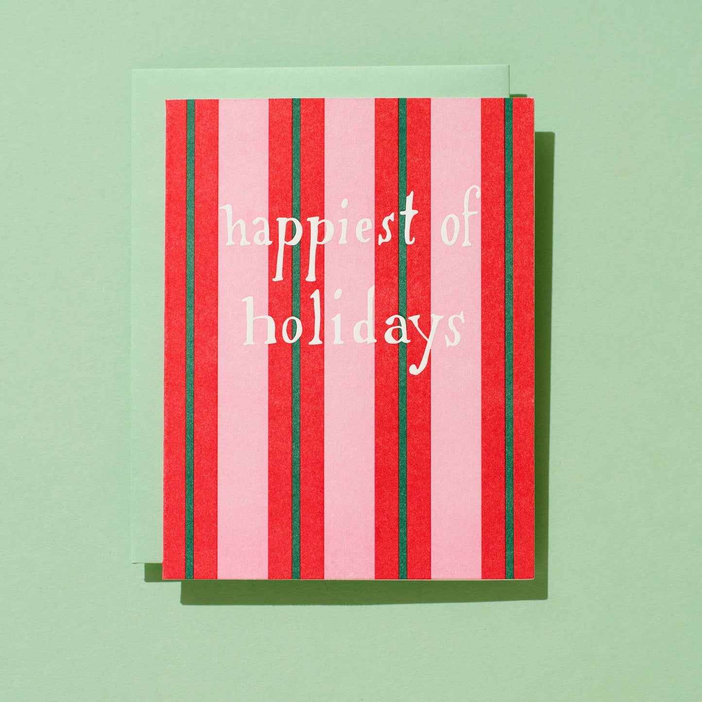 Shorthand Press - Holiday Stripes - Letterpress Greeting Card: Box Set