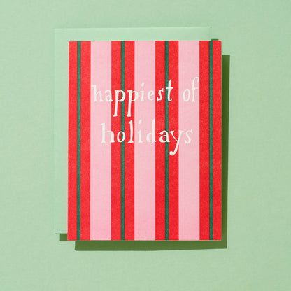 Shorthand Press - Holiday Stripes - Letterpress Greeting Card: Box Set