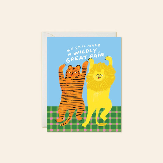 Karen Schipper - Wildly Great Pair – Funny Love Card | Animal Pun Love Card