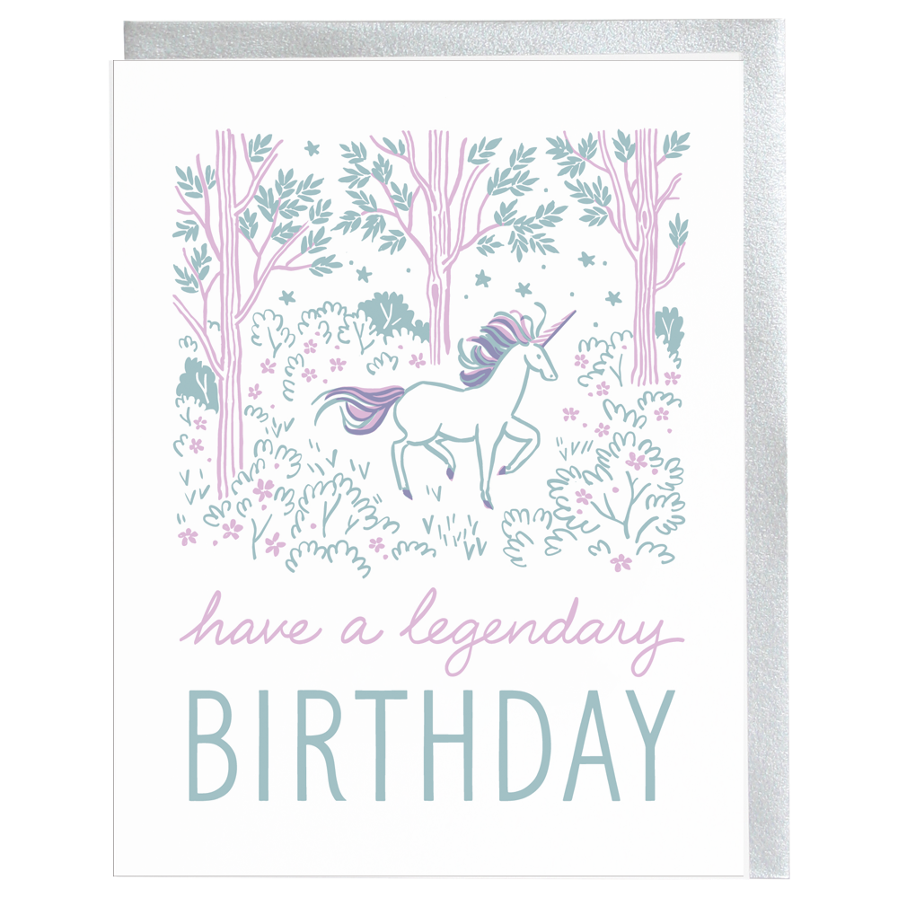 Smudge Ink - Legendary Unicorn Birthday Card