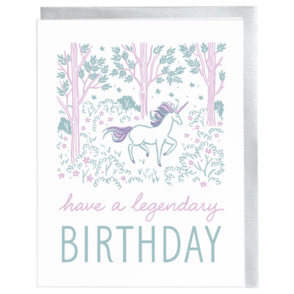 Smudge Ink - Legendary Unicorn Birthday Card