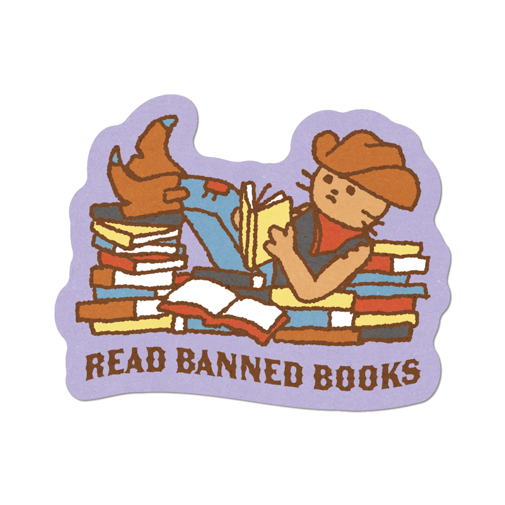 Apply Stickers - Read Banned Books by Apply - Die-Cut Sticker (Bookish)