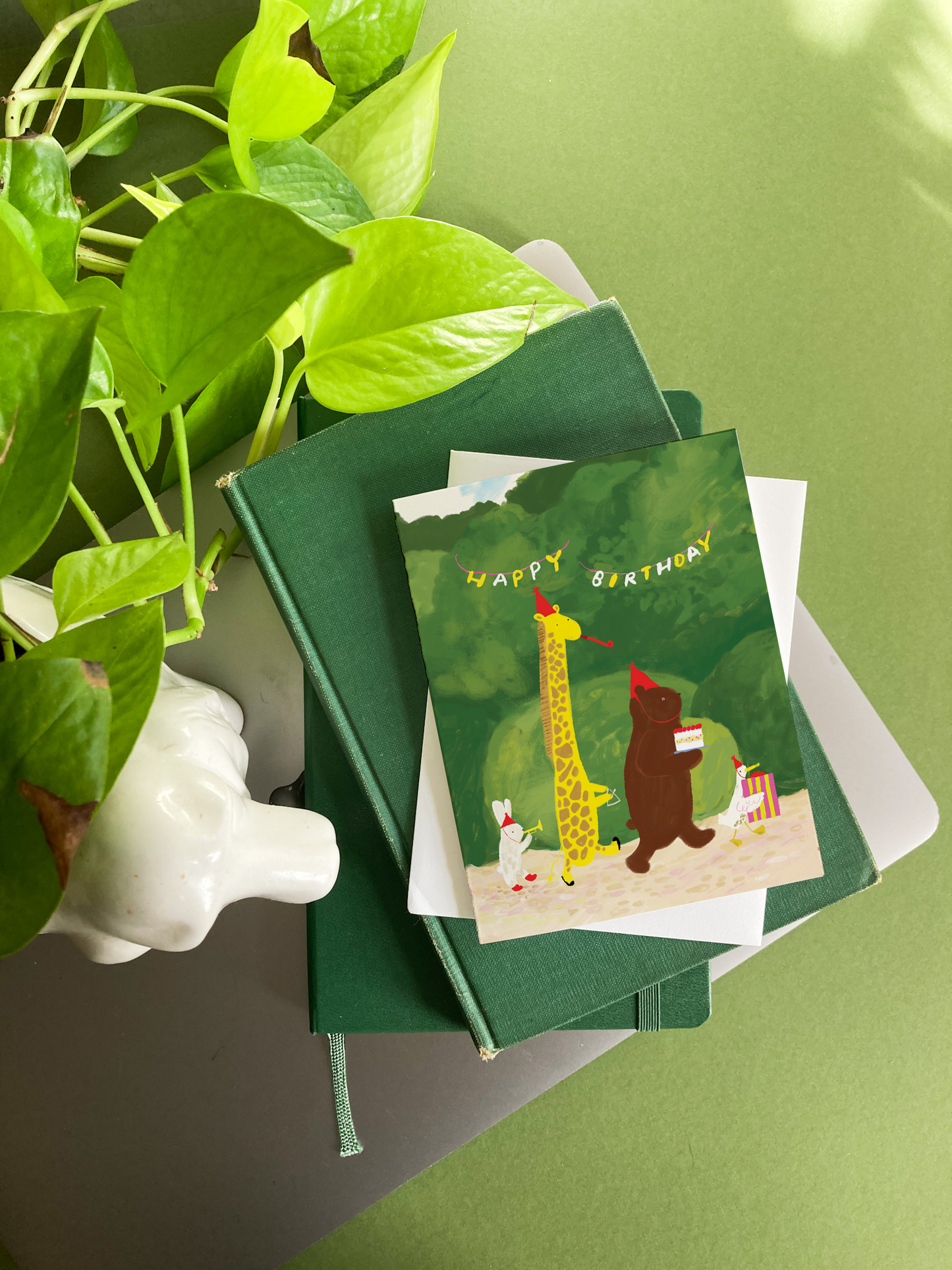 Karen Schipper - Birthday Parade - Woodland Animal Birthday Card