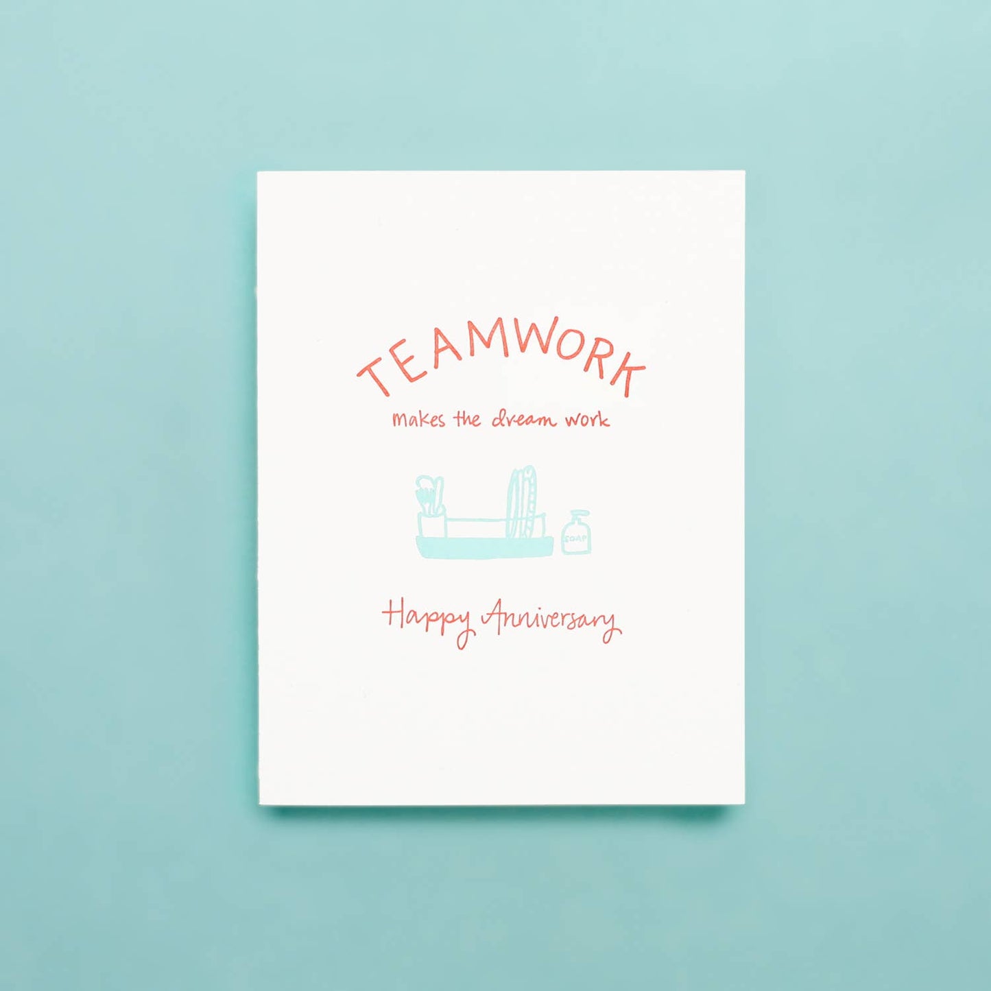 Shorthand Press - Teamwork Anniversary - Letterpress Greeting Card
