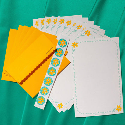 Bromstad Printing Co. - Yellow Flower Letter Writing Set