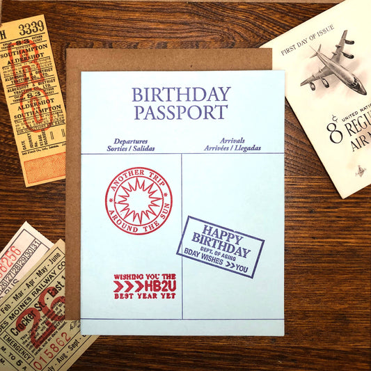 a. favorite design - Birthday passport