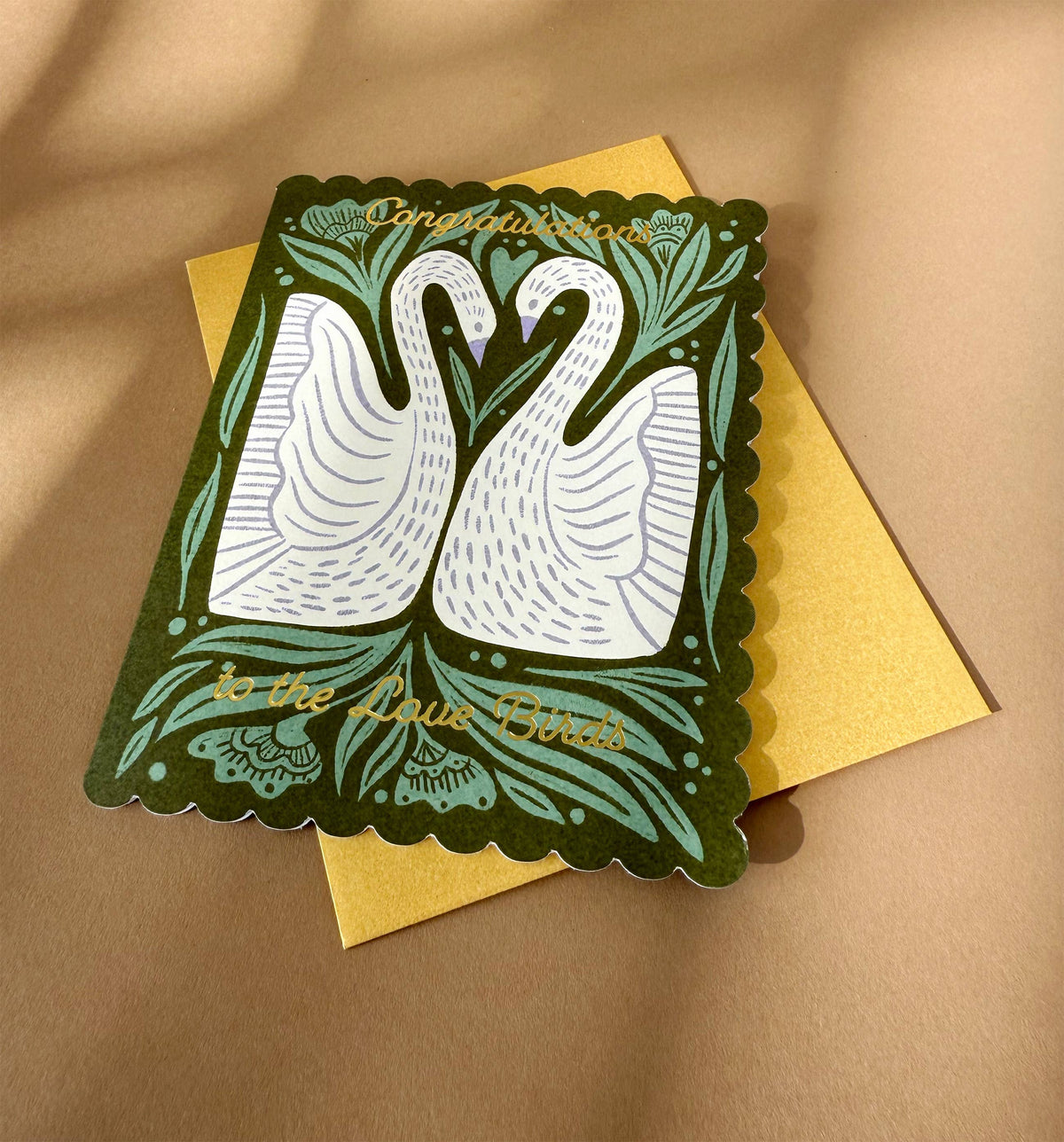 Paper Parasol Press - Wedding Folk Swans Card