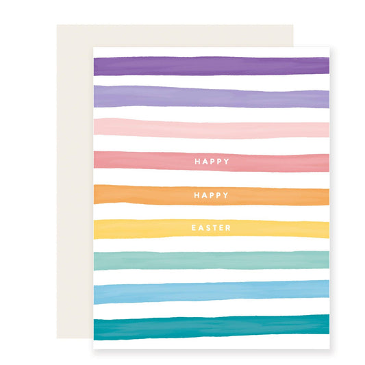 Slightly Stationery - Easter Stripes Card | Colorful Easter Card