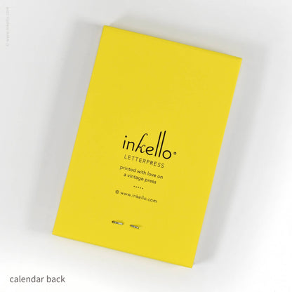 Inkello Letterpress - 2026 Matchbook Calendar™ (#107): Cyan