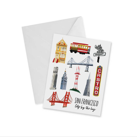 doodles.ink. - San Francisco Collage - Notecard
