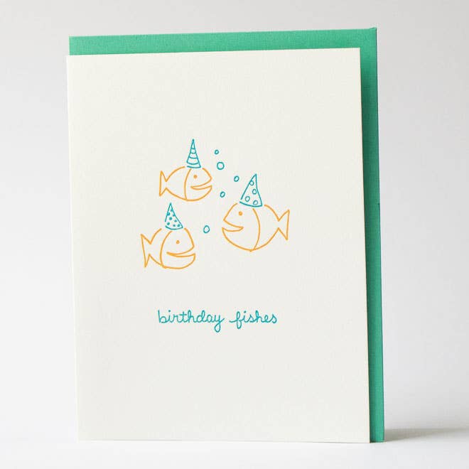 Albertine Press - Birthday Fishes Greeting Card