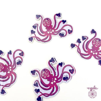 Cynla - Octopus Hearts Greeting card - love heart animal cards ocean
