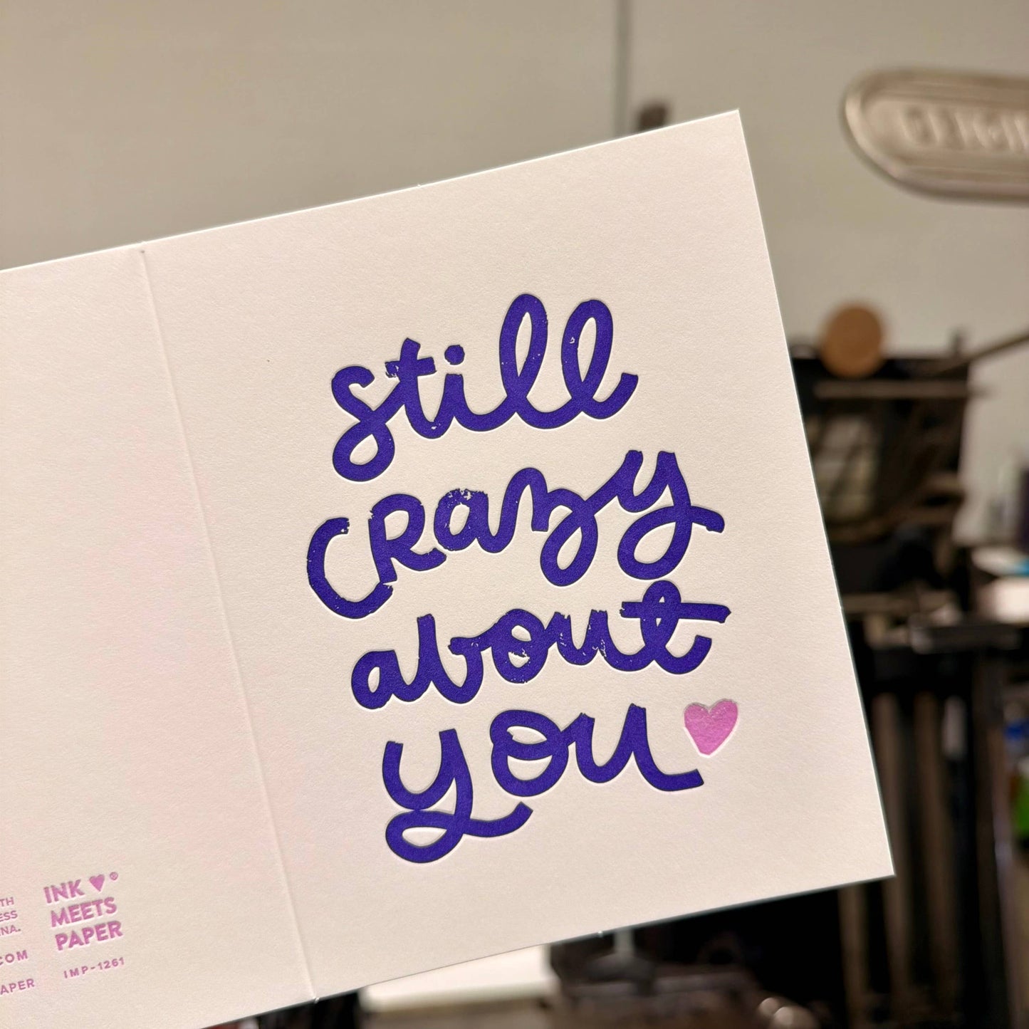 INK MEETS PAPER - Still Crazy About You - single love card