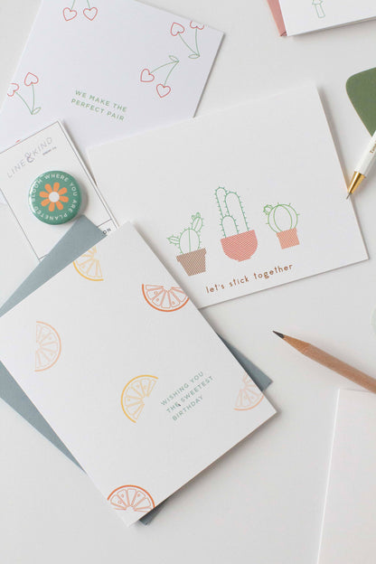 Line & Kind Paper - Birthday -  Citrus Sweetest