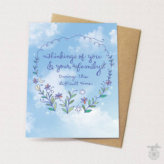 Cynla - Sympathy Sky Card - sympathy greeting card