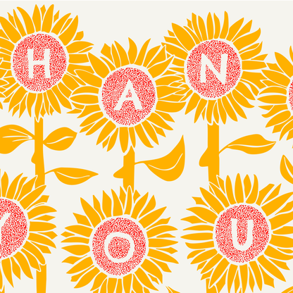Sweet Bippy Press - Sunflower Thank You Card