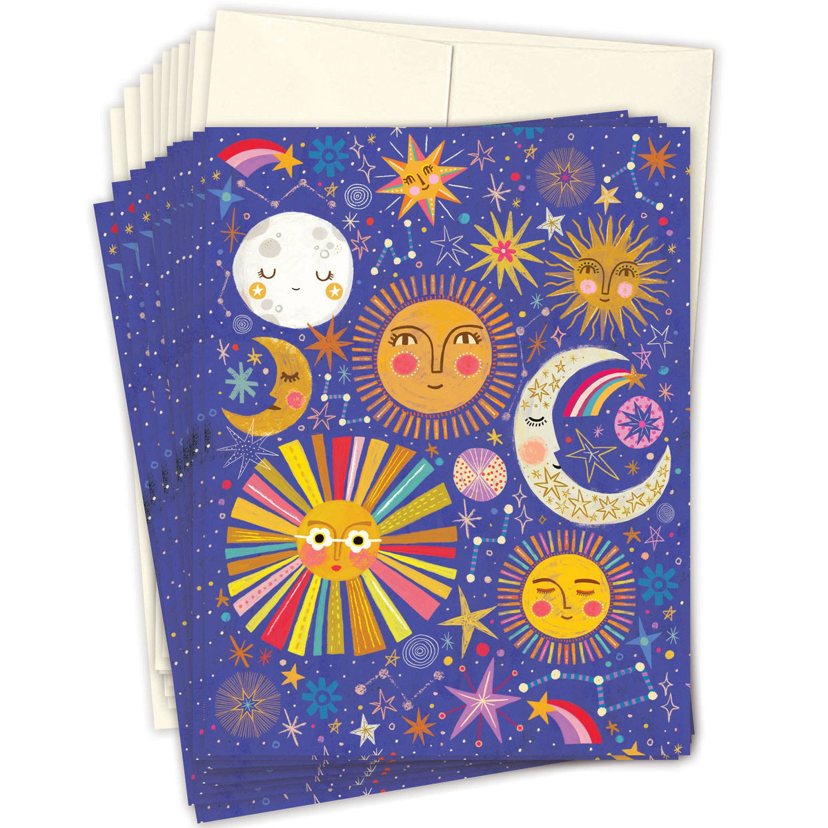 Biely & Shoaf - Suns & Moons Boxed Notecard - Set of 10