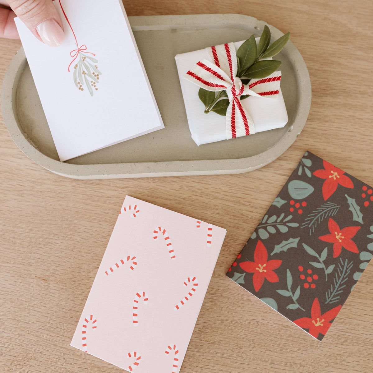 Ramona & Ruth - Candy Cane Holiday Mini Card