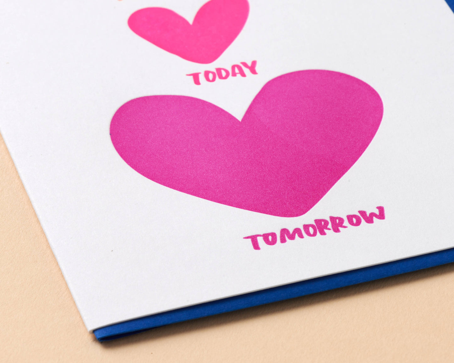 And Here We Are - Tomorrow Letterpress Love & Anniversary Card - Made in USA