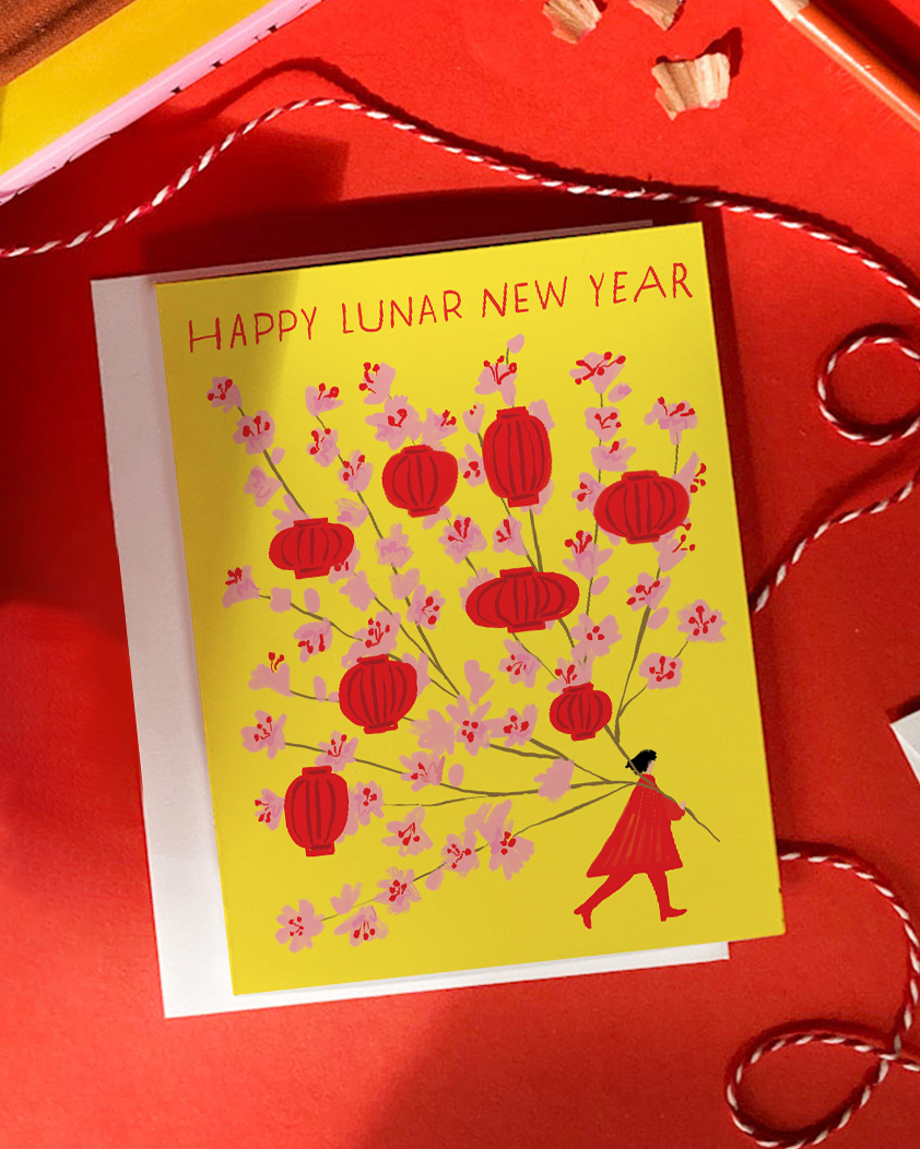 Karen Schipper - Lantern Blossoms – Lunar New Year Card