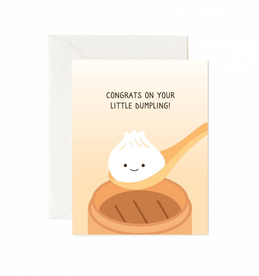 Tickle Me Lavender - Congrats on your Little Dumpling! Greeting Card