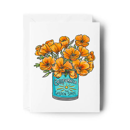 Brenna Daugherty Illustration - California Poppy Bouquet Card