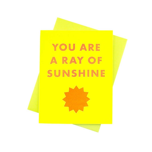 Next Chapter Studio - "You Are a Ray of Sunshine" Encouragement Risograph Card