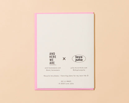 And Here We Are - Moon Phase Congrats Greeting Card