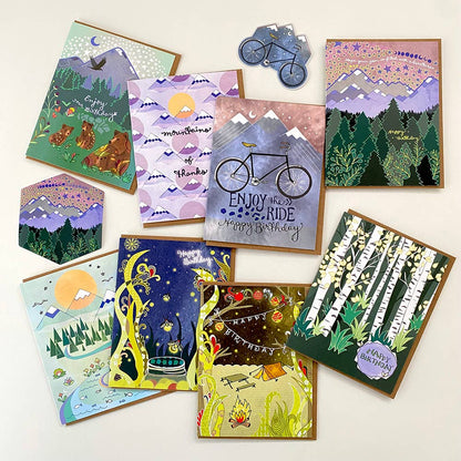 Cynla - Mountain Birthday Greeting Card -birthday card adventure