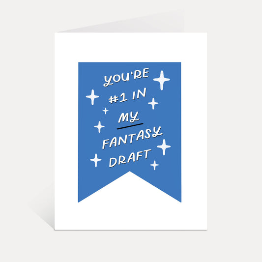 Just Follow Your Art - Fantasy Draft Card | Funny Football Love Greeting Card