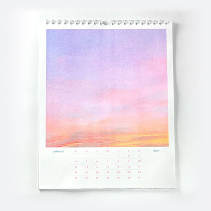 Next Chapter Studio - 2027 Risograph Wall Calendar - Sunsets