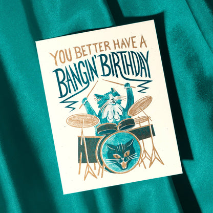 Bromstad Printing Co. - Bangin' Birthday - Risograph Card