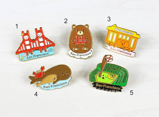 Tomoko Maruyama - San Francisco Enamel Pins: 2. California Bear