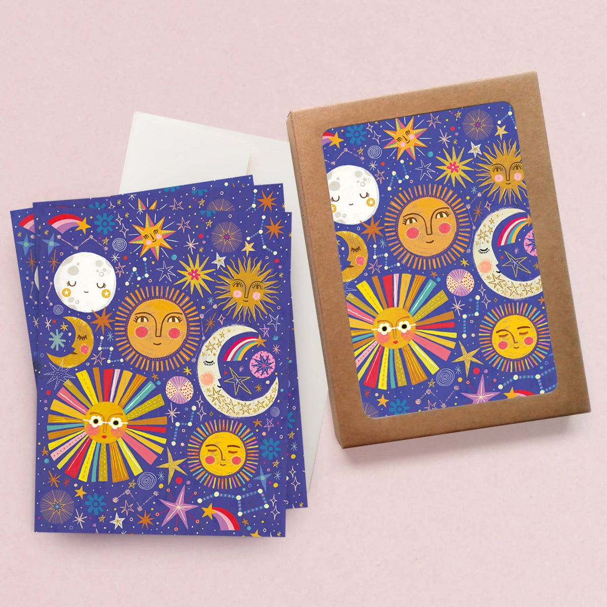 Biely & Shoaf - Suns & Moons Boxed Notecard - Set of 10