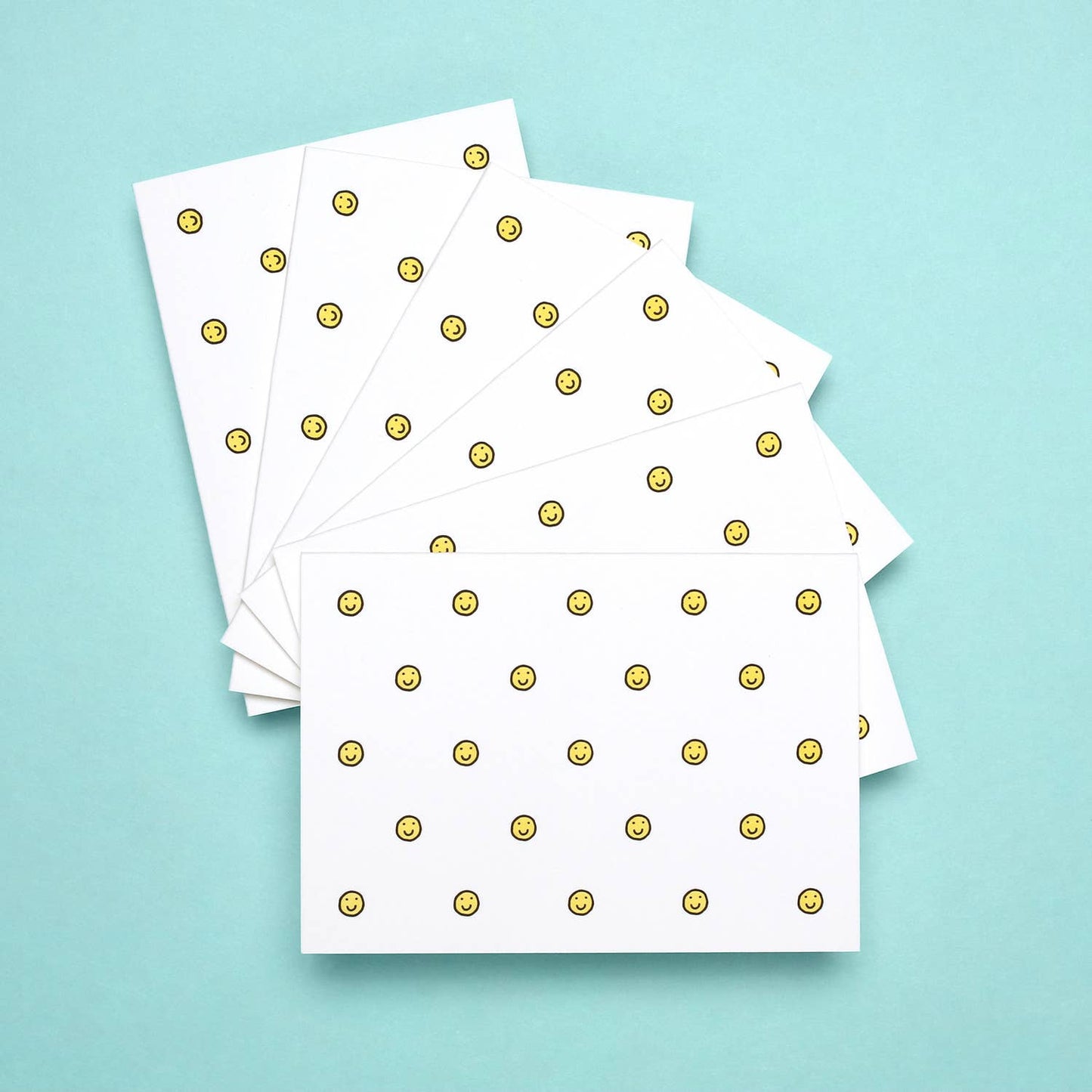 Shorthand Press - Smiley Face Pattern Letterpress Card Box Set