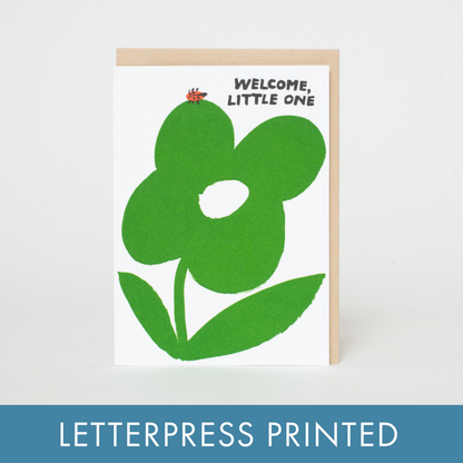 Egg Press- Welcome Baby Ladybug Letterpress