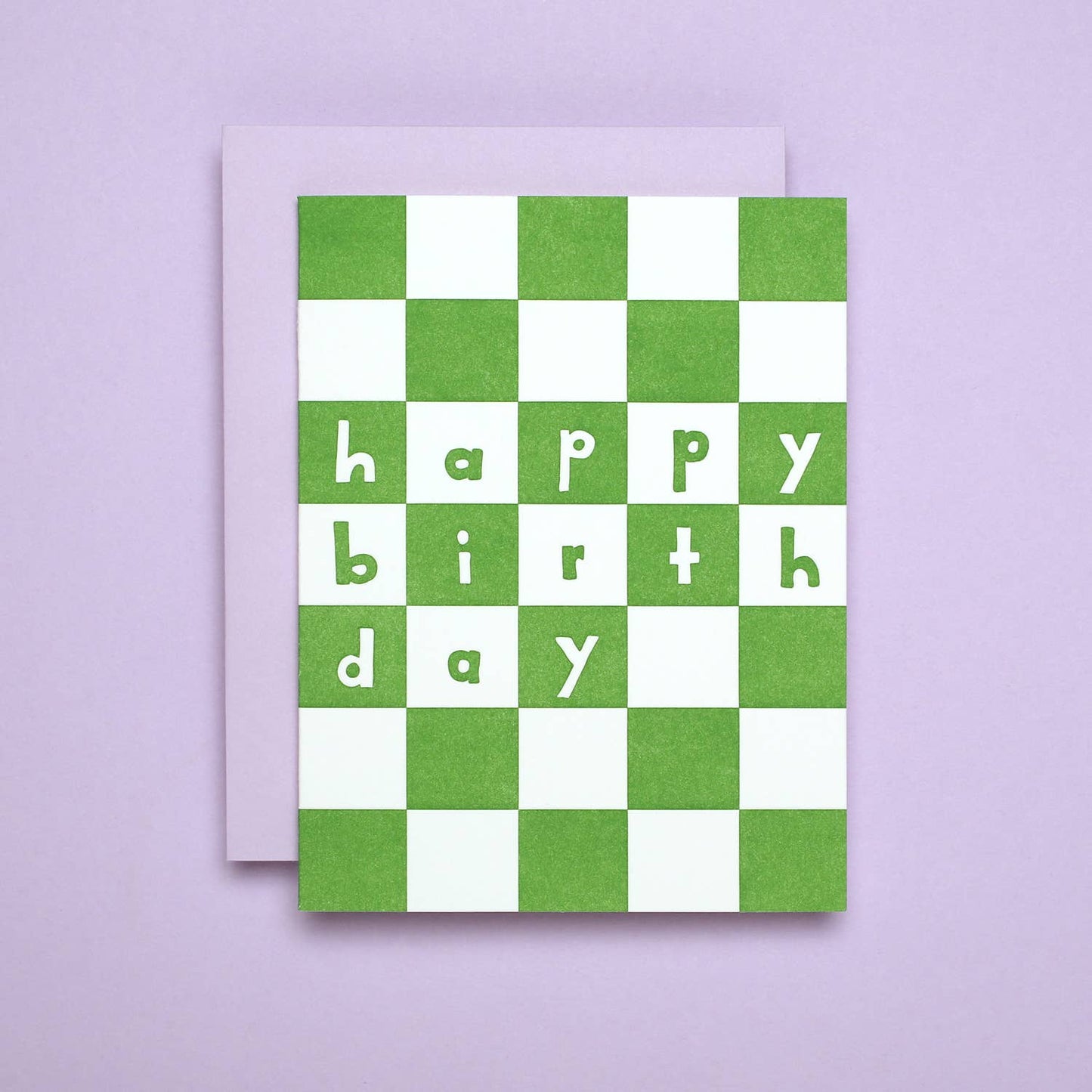Shorthand Press - Birthday Checker - Letterpress Greeting Card