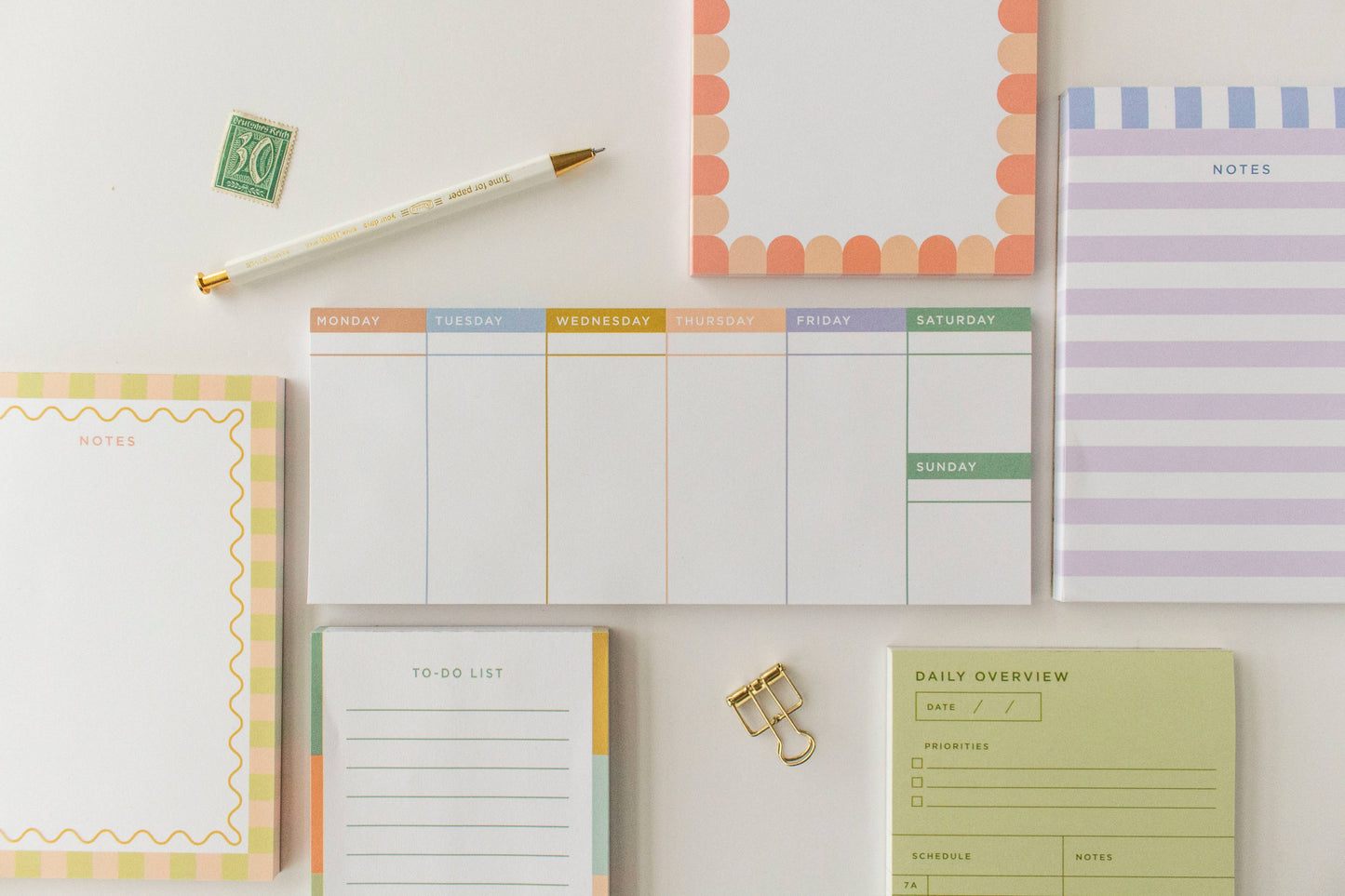 Line & Kind Paper - Weekly Desk Planner Notepad